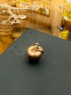 Silver Apple Charm Pendant
